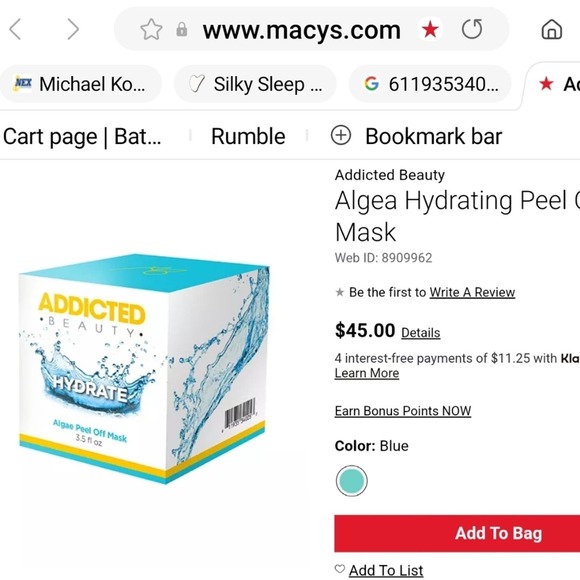 ๐ ADDICTED BEAUTY ALGEA HYDRATING PEEL OFF MASK - Picture 3 of 4